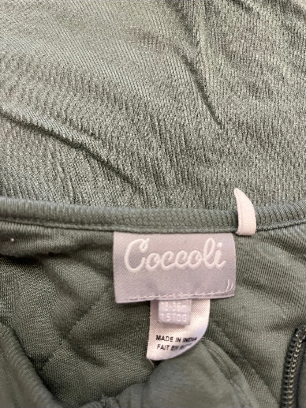 Coccoli Sleeveless Sleep Sack in Sage 18-36 Mnths 1.5 tog